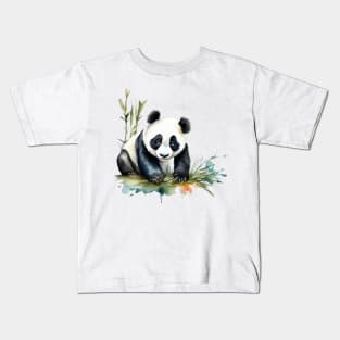 cute panda bear Kids T-Shirt